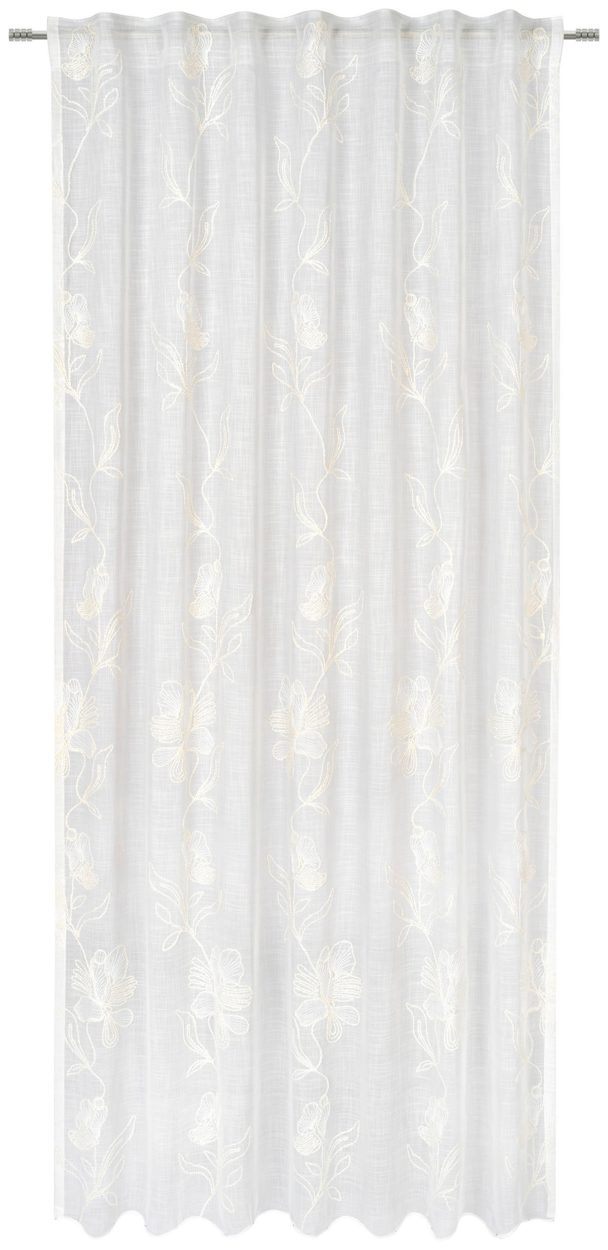 FERTIGVORHANG transparent  - Beige/Braun, KONVENTIONELL, Textil (140/245cm) - Esposa