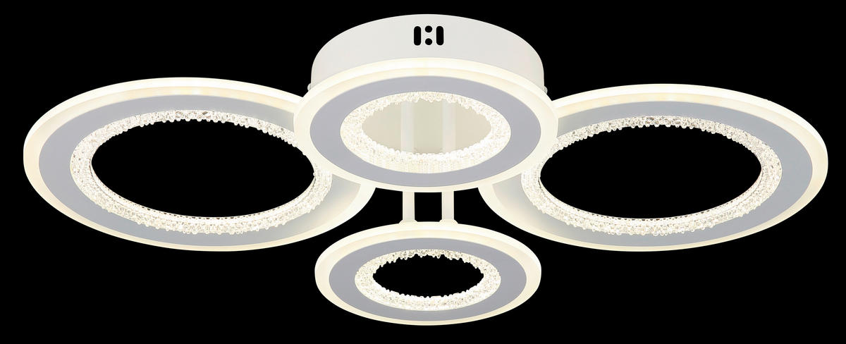 LED-DECKENLEUCHTE 59/42/12 cm   - Klar/Weiß, Design, Kunststoff/Metall (59/42/12cm) - Globo