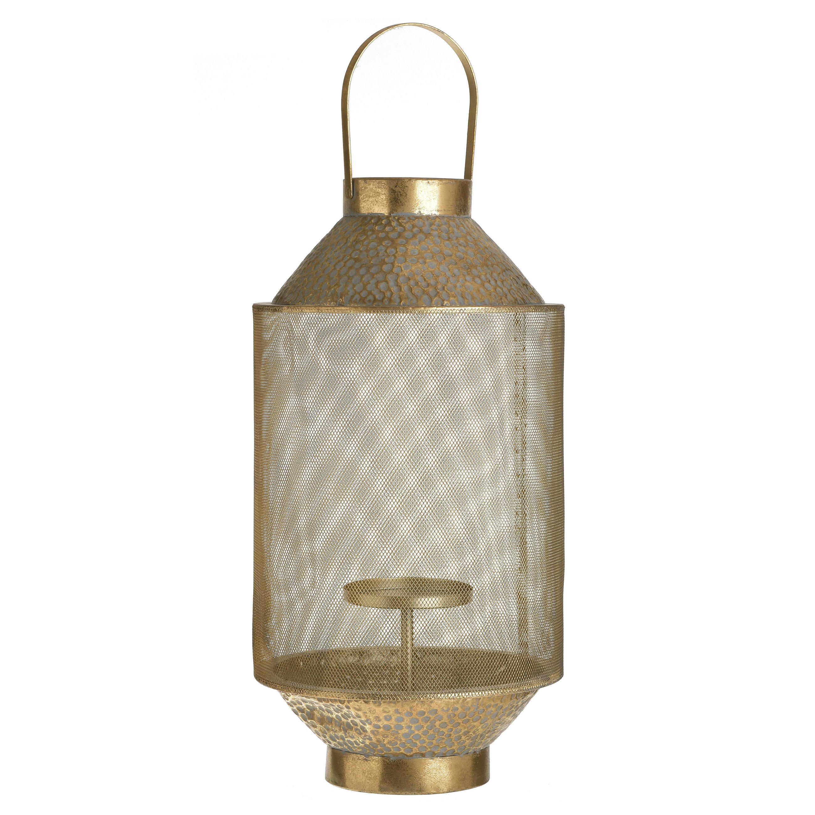 Laterne 48cm H - Goldfarben, Trend, Metall (25/25/63cm)