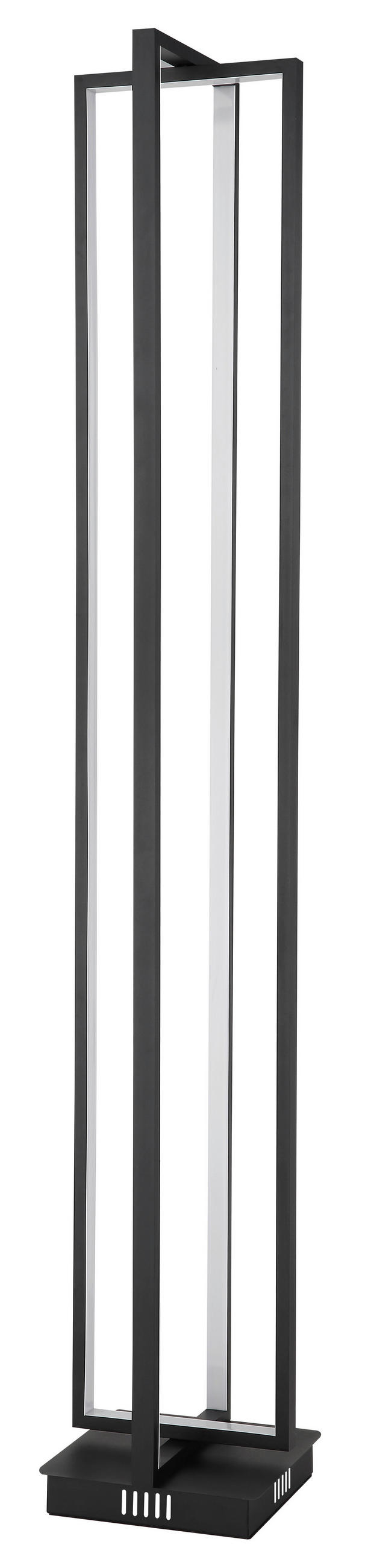 LED-STEHLEUCHTE 20/20/123 cm    - Opal/Schwarz, Design, Kunststoff/Metall (20/20/123cm) - Globo