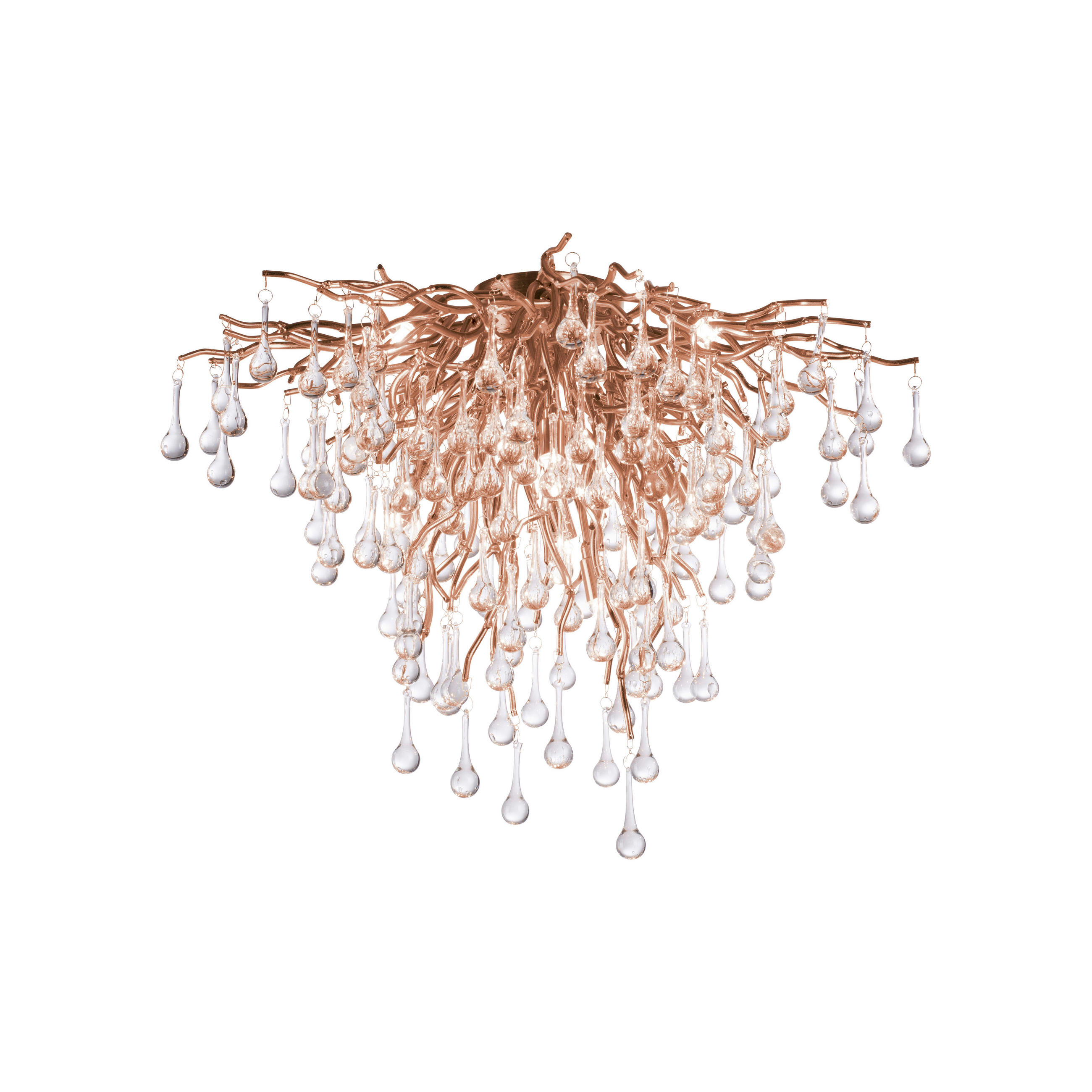 TAKLAMPA Icicle 50/50 cm  - mässingsfärgad, Klassisk, metall/glas (50/50cm)