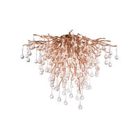 DECKENLEUCHTE Icicle 50/50 cm   - Messingfarben, KONVENTIONELL, Glas/Metall (50/50cm) - Paul Neuhaus