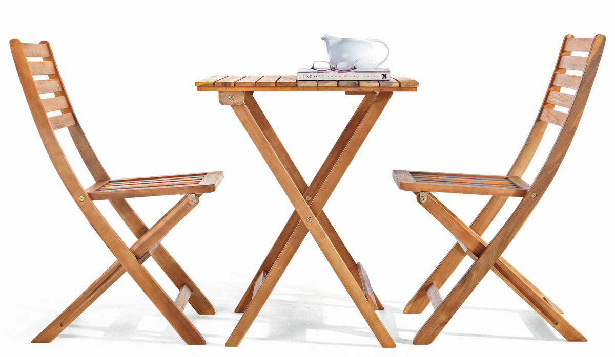 BAŠTENSKI SET  - prirodna boja, Lajfstajl, drvo/metal - Ambia Garden