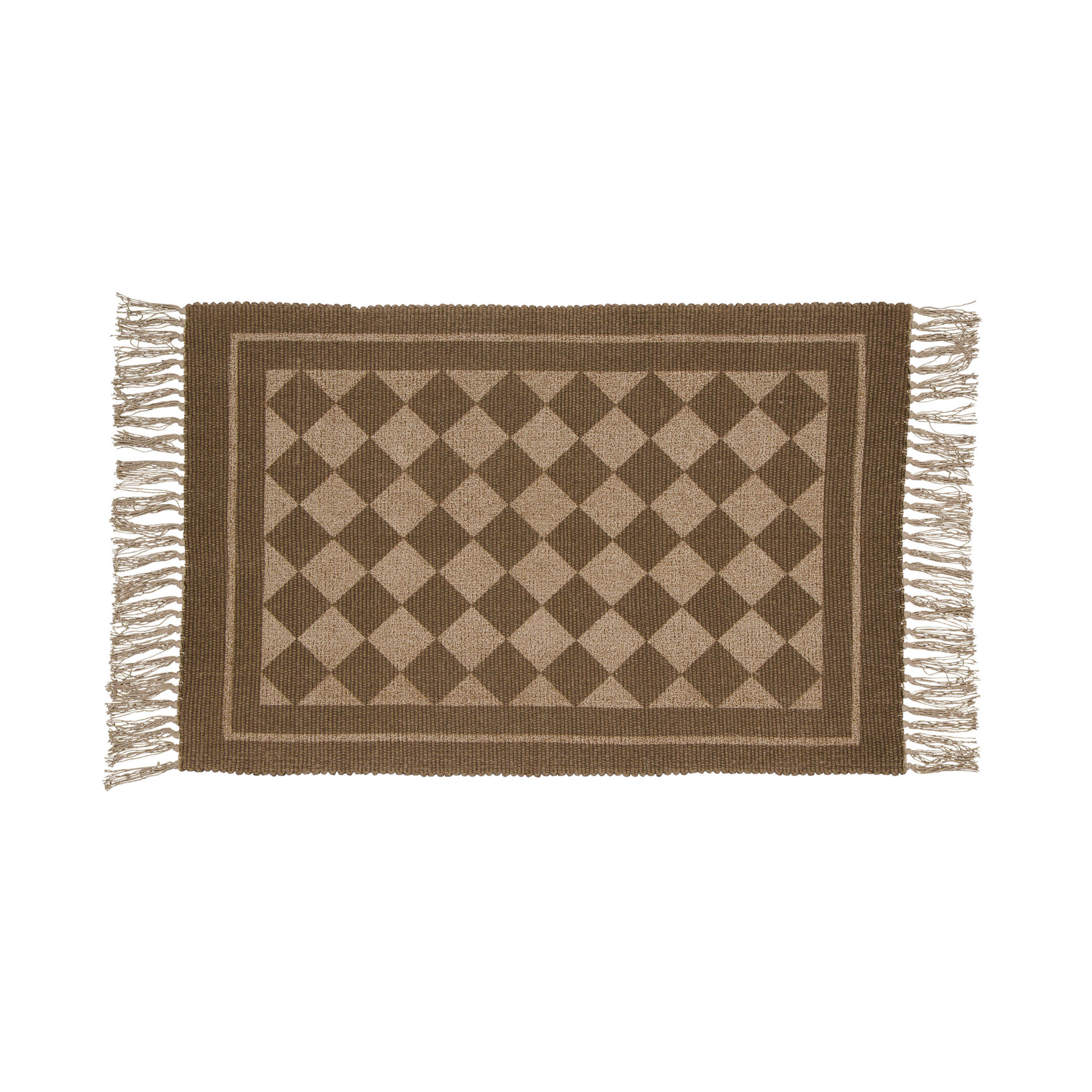 DÖRRMATTA - beige/brun, Basics, textil (60/90cm)
