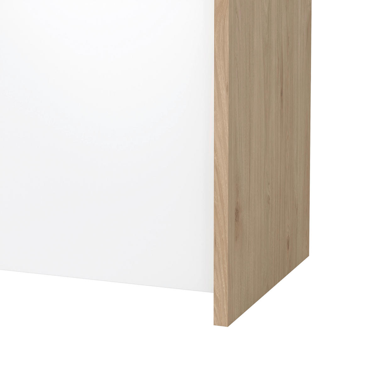SIDEBOARD  in 197/84/48 cm  - Weiß Hochglanz/Eichefarben, KONVENTIONELL, Holzwerkstoff (197/84/48cm) - Boxxx