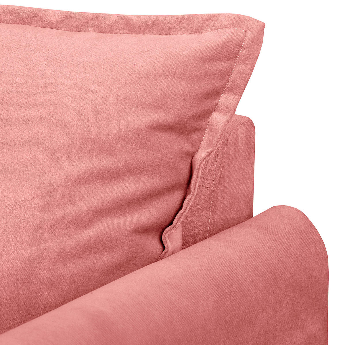 SESSEL in Samt Rosa  - Schwarz/Rosa, Design, Holz/Textil (74/86/100cm) - P & B