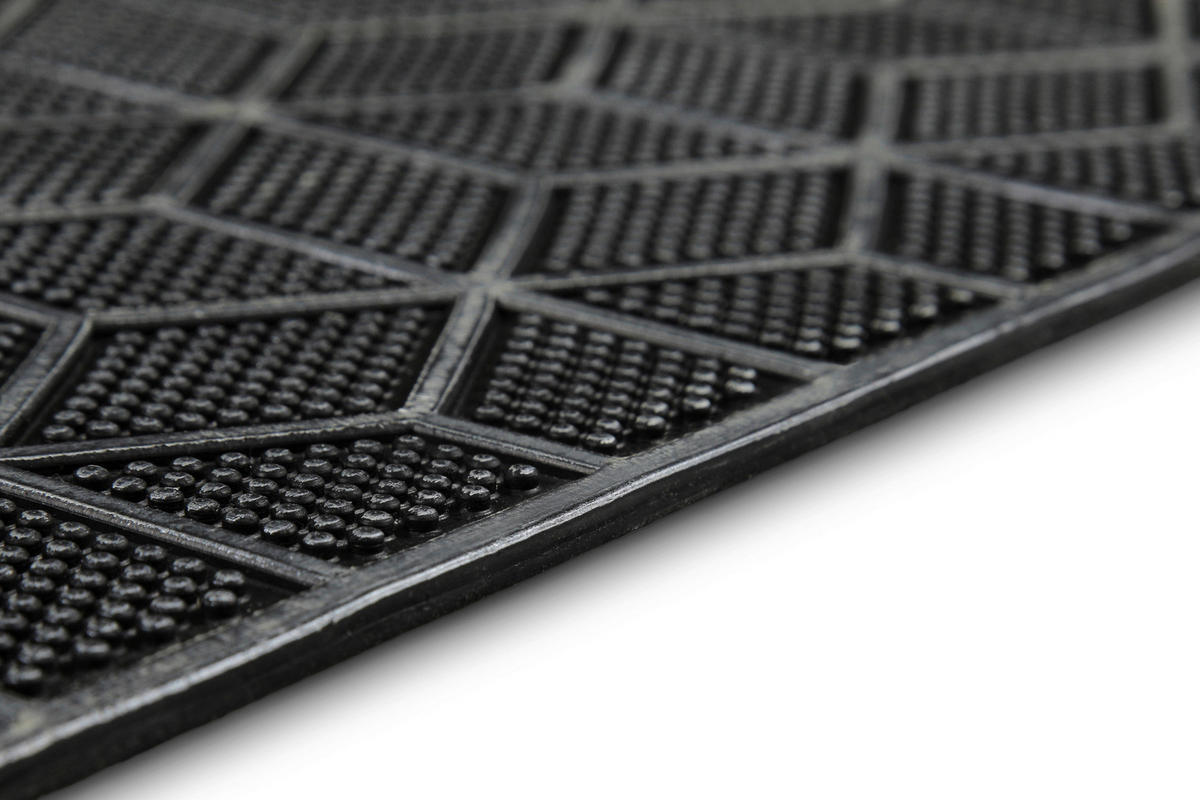 FUßMATTE 40/60 cm Bossa Groove  - Anthrazit/Silberfarben, KONVENTIONELL, Kunststoff (40/60cm) - WECON HOME