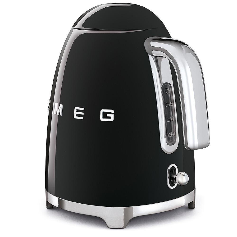 WASSERKOCHER 50´s Style 1,7 L  - Schwarz, Basics, Metall (22,3/24,8/17,1cm) - SMEG