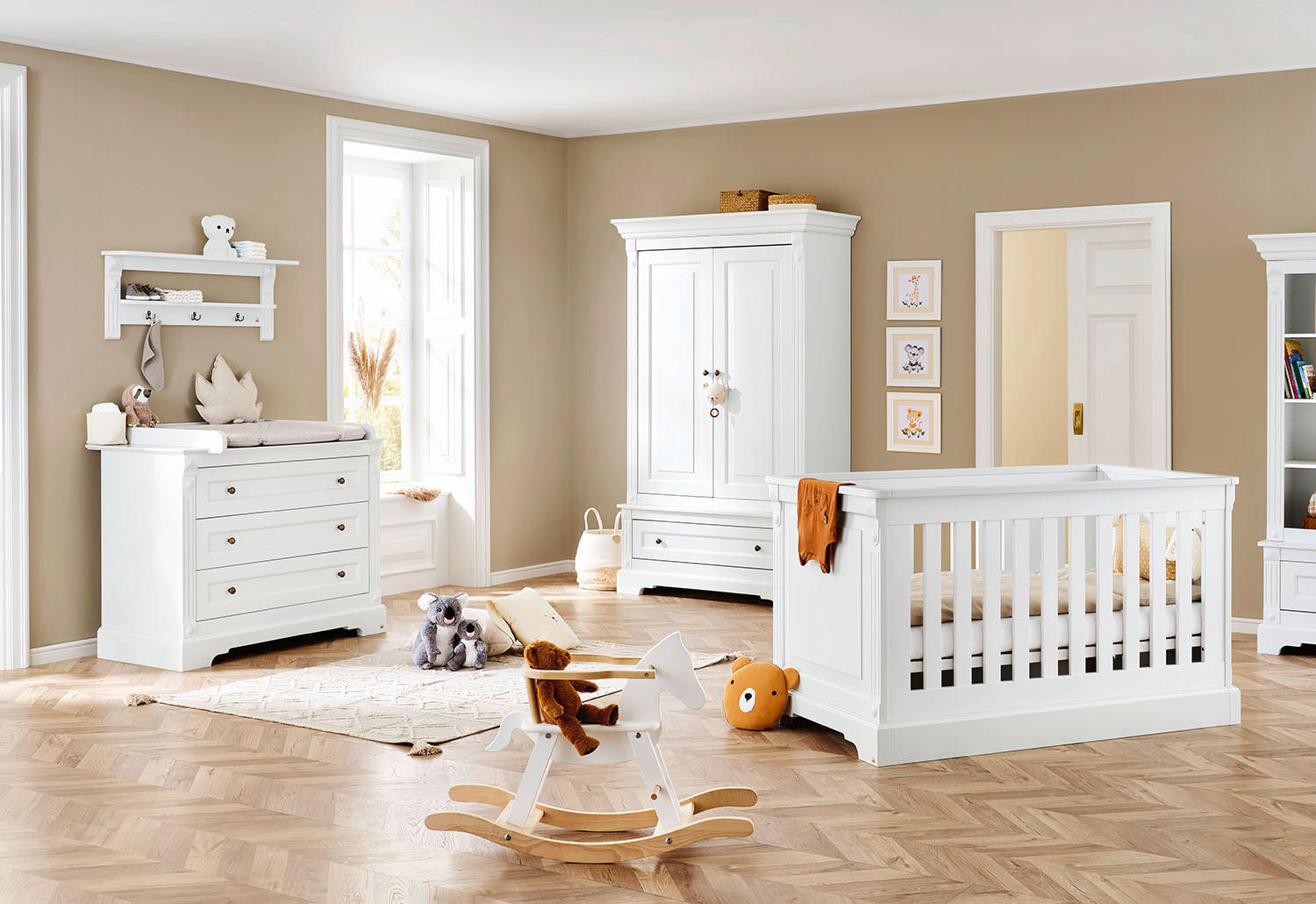BABYZIMMER PINOLINO EMILIA  - Weiß, ROMANTIK / LANDHAUS, Holzwerkstoff - Pinolino