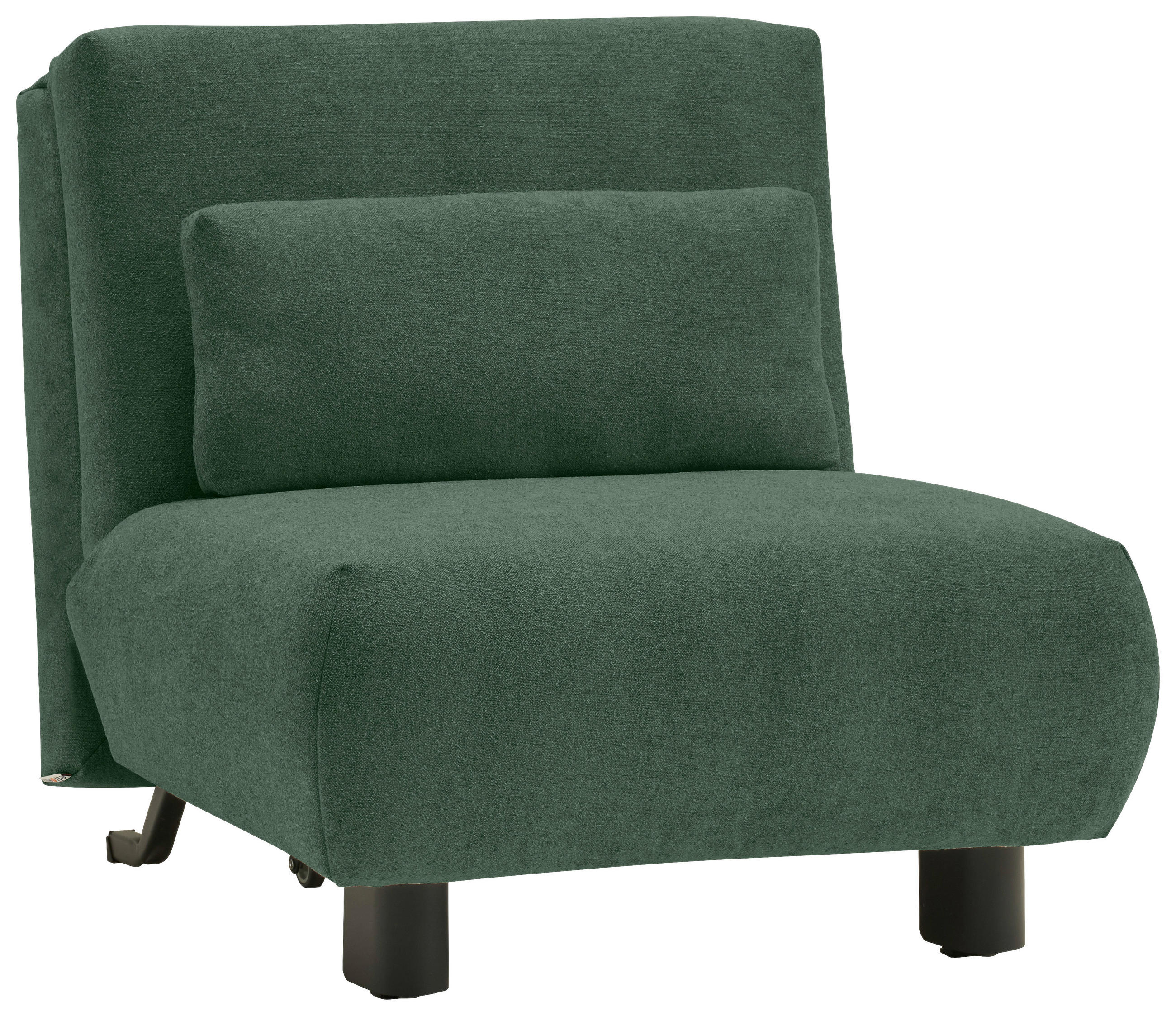 SCHLAFSESSEL Flachgewebe Grün    - Schwarz/Grün, KONVENTIONELL, Textil/Metall (90/85/100cm) - Carryhome