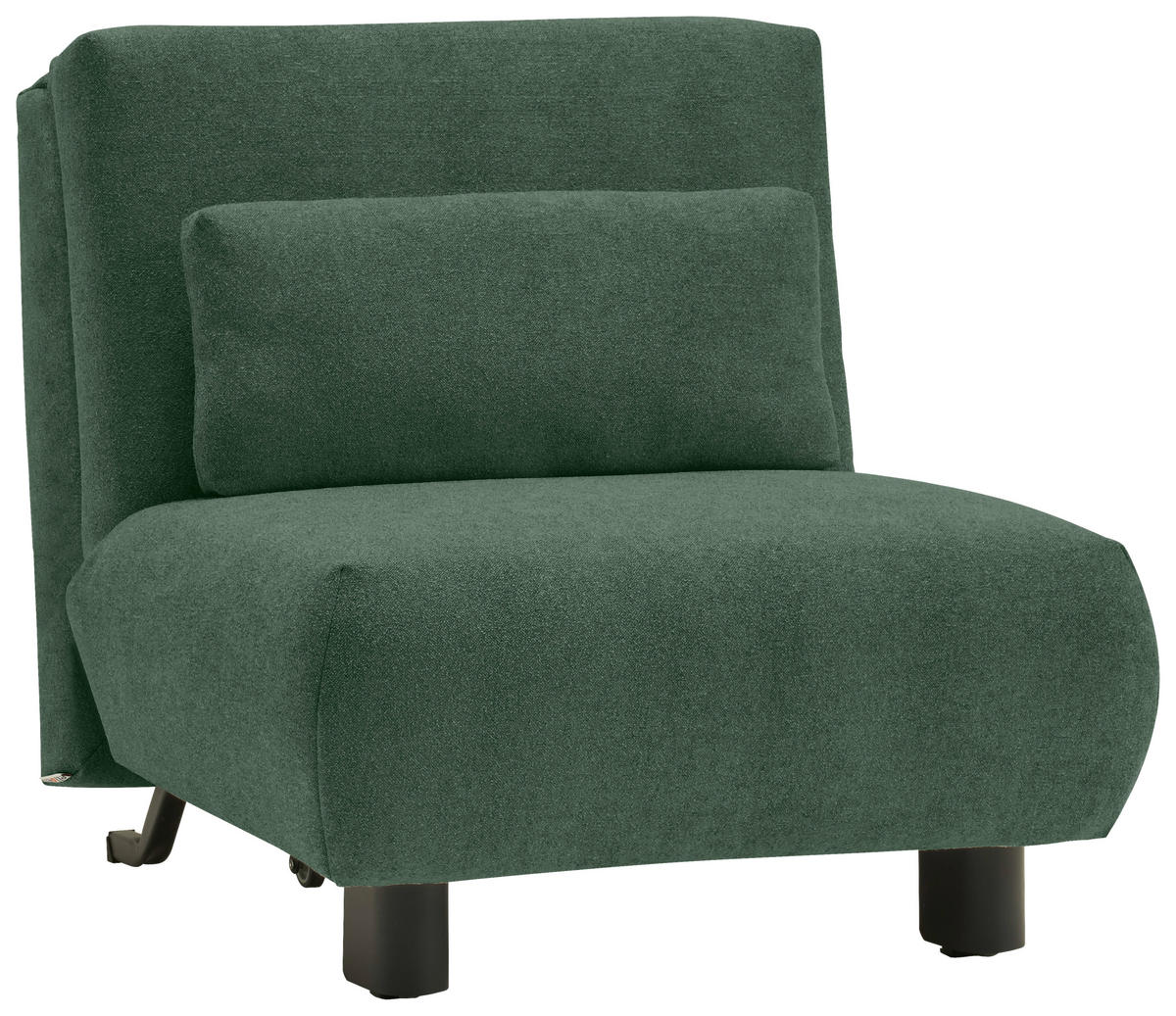 SCHLAFSESSEL Flachgewebe Grün    - Schwarz/Grün, KONVENTIONELL, Textil/Metall (90/85/100cm) - Carryhome