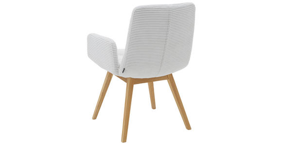 ARMLEHNSTUHL in Cord - Creme/Naturfarben, Design, Holz/Textil (61/88/66cm) - Dieter Knoll