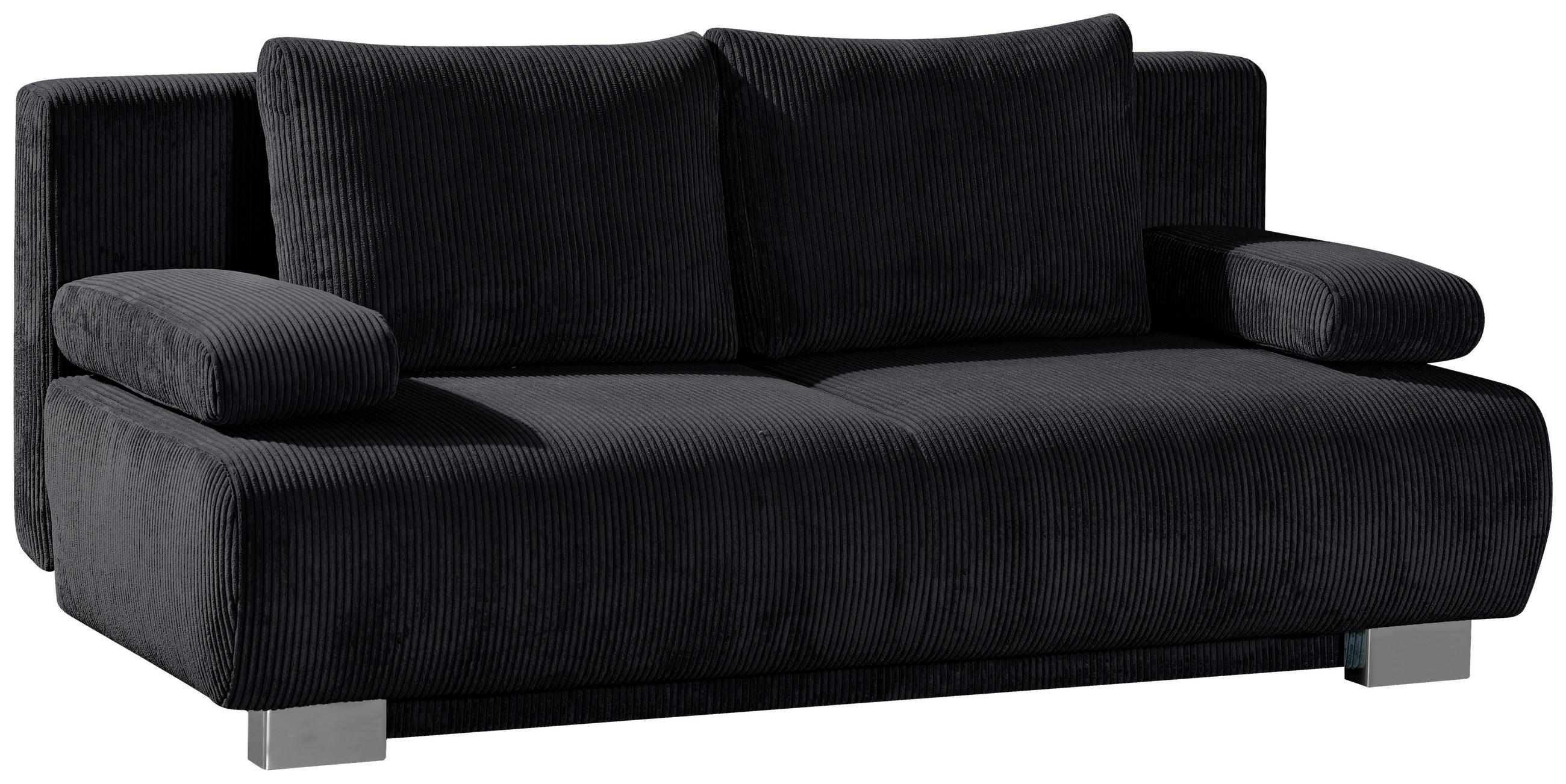 SOFA LEŽAJ crna  - crna, Konvencionalno, tekstil/metal (196/89/94cm) - Novel