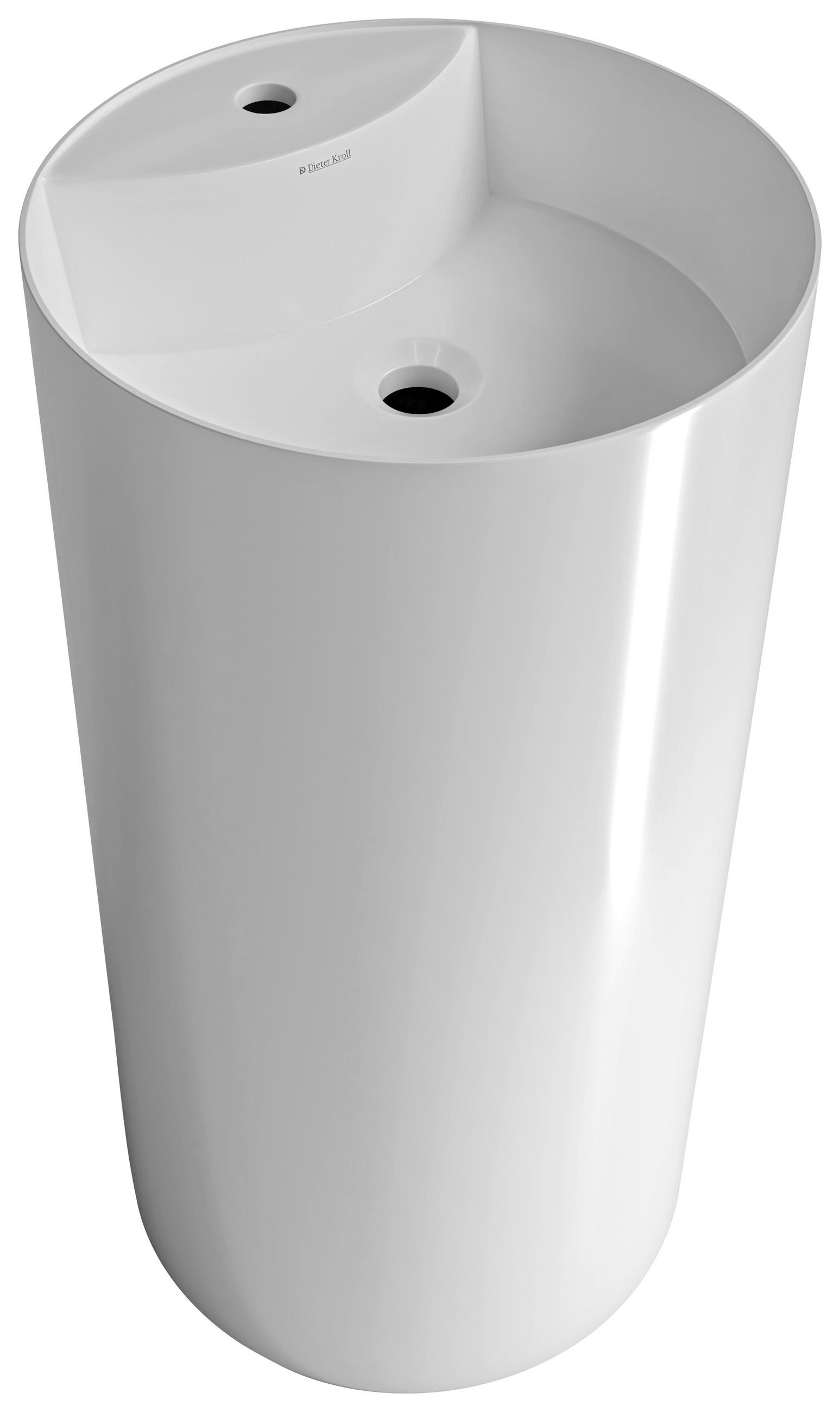 WASCHBECKEN 44/87/44 cm  - Weiß Hochglanz/Weiß, Basics, Stein (44/87/44cm) - Dieter Knoll