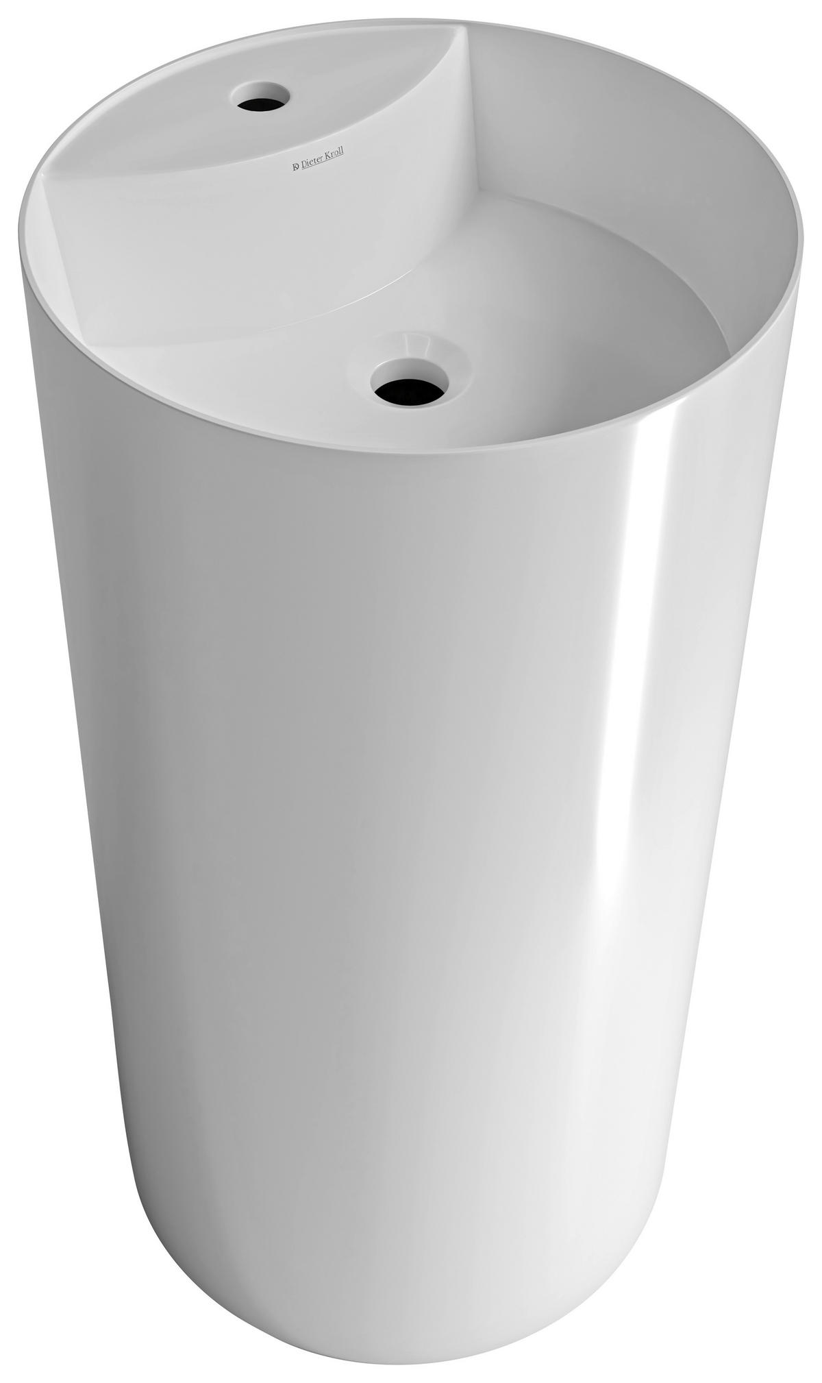 WASCHBECKEN  - Weiss Hochglanz/Weiss, Basics, Stein (44/87/44cm) - Dieter Knoll