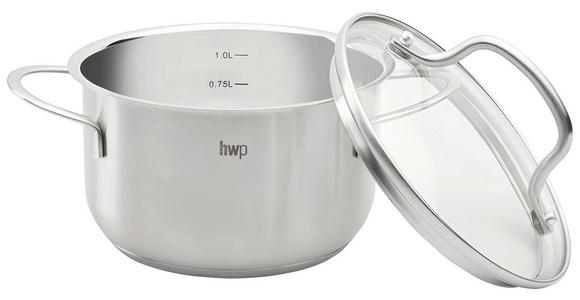 KOCHTOPF 1 L  - Klar/Edelstahlfarben, Basics, Glas/Metall (14/8,5cm) - Homeware Profession.