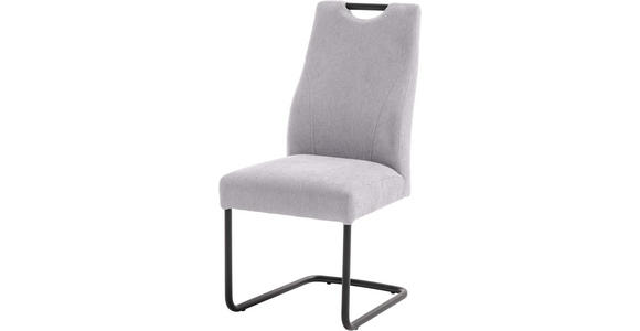 SCHWINGSTUHL in Aluminium Flachgewebe - Ecru/Schwarz, MODERN, Textil/Metall (50/103/63cm) - Carryhome