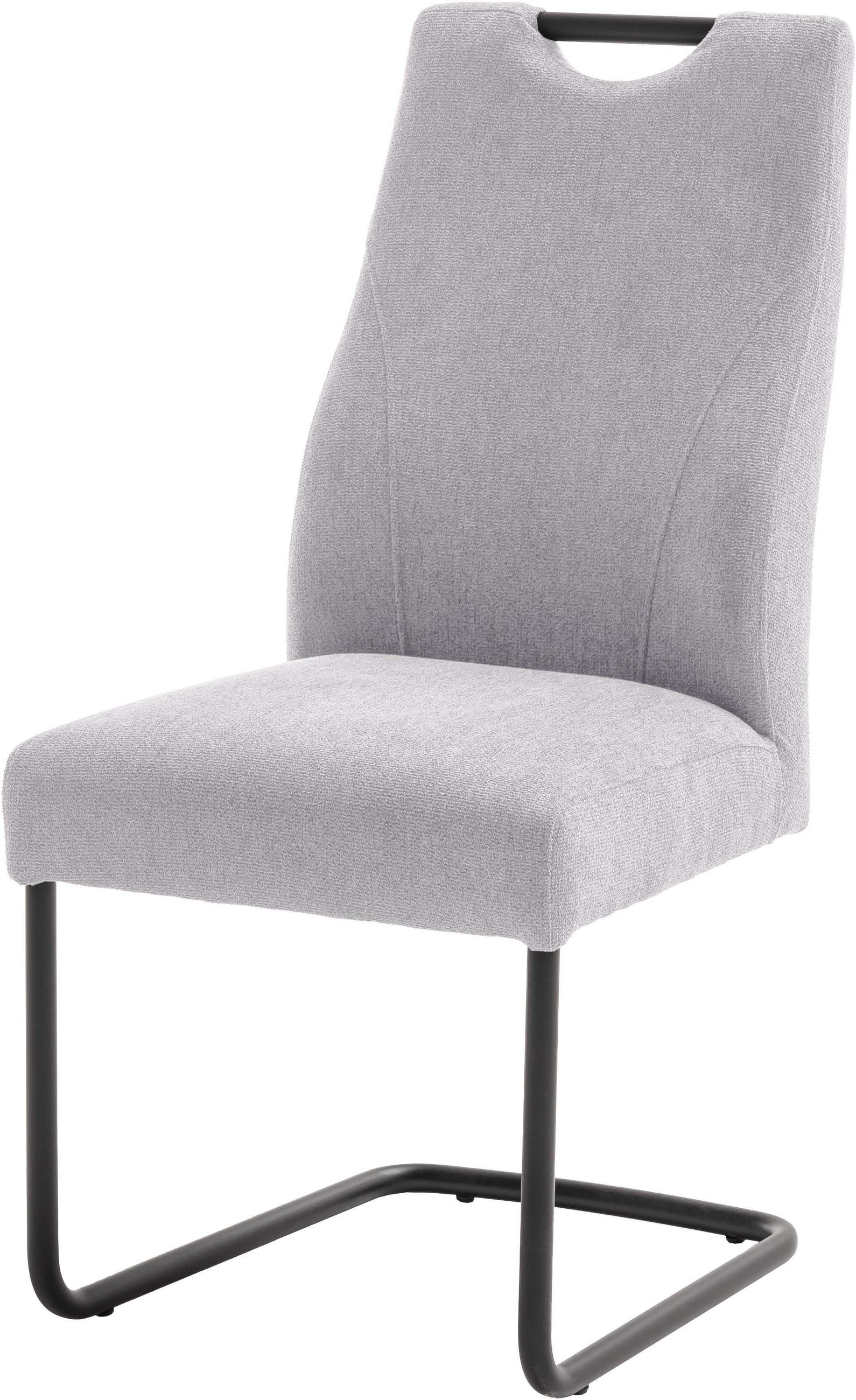 SCHWINGSTUHL  in Aluminium Flachgewebe  - Ecru/Schwarz, MODERN, Textil/Metall (50/103/63cm) - Carryhome
