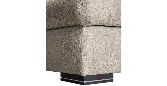 ECKSOFA Creme Webstoff  - Creme/Braun, KONVENTIONELL, Holz/Textil (170/235cm) - Carryhome
