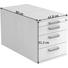 ROLLCONTAINER - Buchefarben/Alufarben, KONVENTIONELL, Holzwerkstoff/Kunststoff (42,8/51,2/80cm) ROLLCONTAINER - Buchefarben/Alufarben, KONVENTIONELL, Holzwerkstoff/Kunststoff (42,8/51,2/80cm)