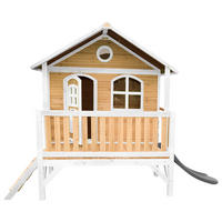 SPIELHAUS 349/233/212 cm  - Rot/Braun, KONVENTIONELL, Holz/Kunststoff (349/233/212cm) - Ambia Garden