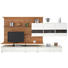 WOHNWAND in Weiß, Eichefarben, Honig - Edelstahlfarben/Eichefarben, Design, Glas/Holz (357.5/186.8/41.2-55.7cm) - Moderano WOHNWAND in Weiß, Eichefarben, Honig - Edelstahlfarben/Eichefarben, Design, Glas/Holz (357.5/186.8/41.2-55.7cm) - Moderano