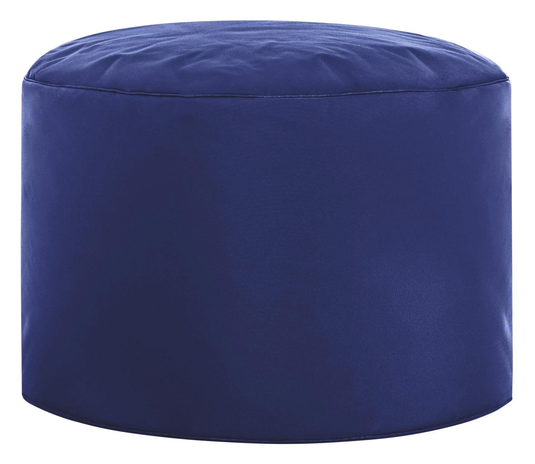 Pouf in Textil Dunkelblau