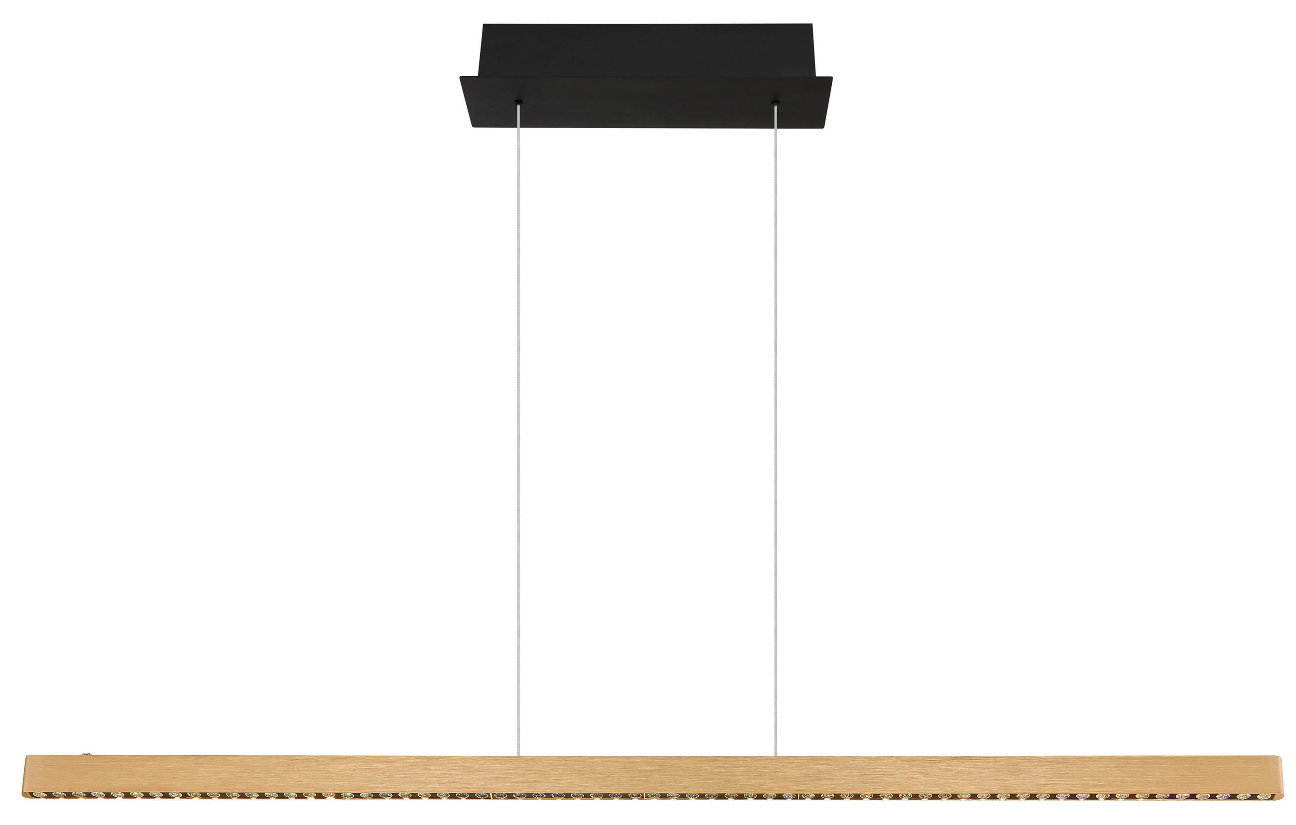 LED-HÄNGELEUCHTE 120/4/120 cm  - Schwarz/Kupferfarben, KONVENTIONELL, Metall (120/4/120cm) - Globo