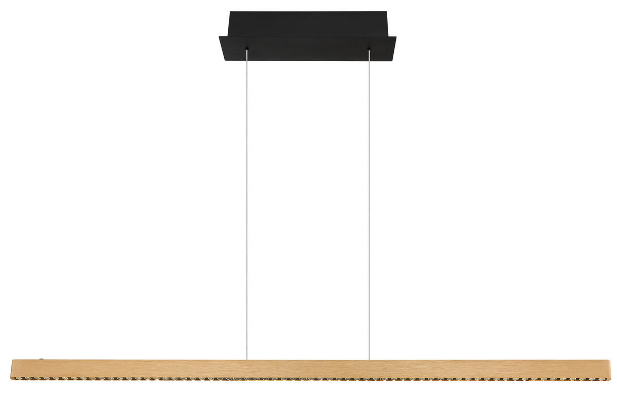 LED-HÄNGELEUCHTE 120/4/120 cm  - Schwarz/Kupferfarben, KONVENTIONELL, Metall (120/4/120cm) - Globo