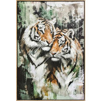 ÖLGEMÄLDE Tiere 80/120 cm  - Naturfarben/Grün, LIFESTYLE, Holzwerkstoff/Kunststoff (80/120cm) - Monee