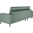 ECKSOFA  in Chenille Waldgrün  178/264 cm  - Waldgrün/Schwarz, KONVENTIONELL, Textil/Metall (178/264cm) - Hom`in