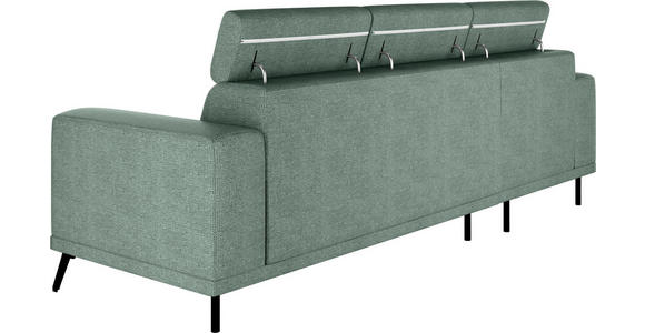 ECKSOFA  in Chenille Waldgrün  178/264 cm  - Waldgrün/Schwarz, KONVENTIONELL, Textil/Metall (178/264cm) - Hom`in