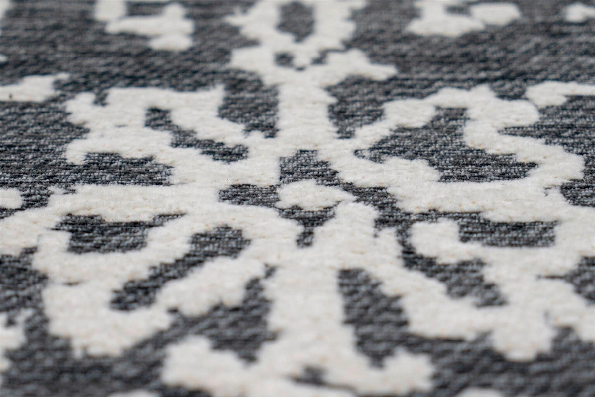 VINTAGE-TEPPICH  Wohnzimmer 155/230 cm Anthrazit, Grau rechteckig  - Anthrazit/Grau, Basics, Textil (155/230cm) - Kayoom