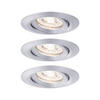 LED-EINBAUSPOT SET 6,6 cm  - Alufarben, Design, Metall (6,6cm) - Paulmann