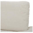 ECKSOFA  in Cord Creme  265/224 cm  - Creme/Schwarz, Design, Kunststoff/Textil (265/224cm) - Hom`in
