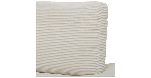 ECKSOFA  in Cord Creme  265/224 cm  - Creme/Schwarz, Design, Kunststoff/Textil (265/224cm) - Hom`in
