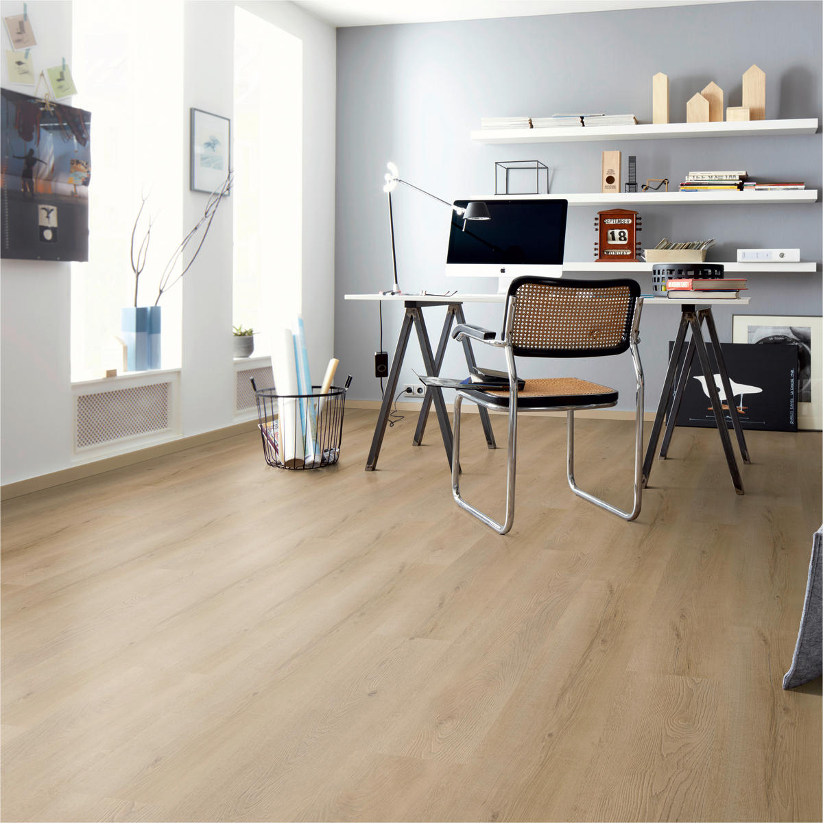 DESIGNBODEN Variant  per  m² - Hellbraun/Eichefarben, Basics, Kunststoff (122/23/0.48cm)