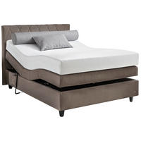 BOXSPRINGBETT 140/200 cm  in Braun  - Schwarz/Braun, KONVENTIONELL, Kunststoff/Textil (140/200cm) - RUF Betten