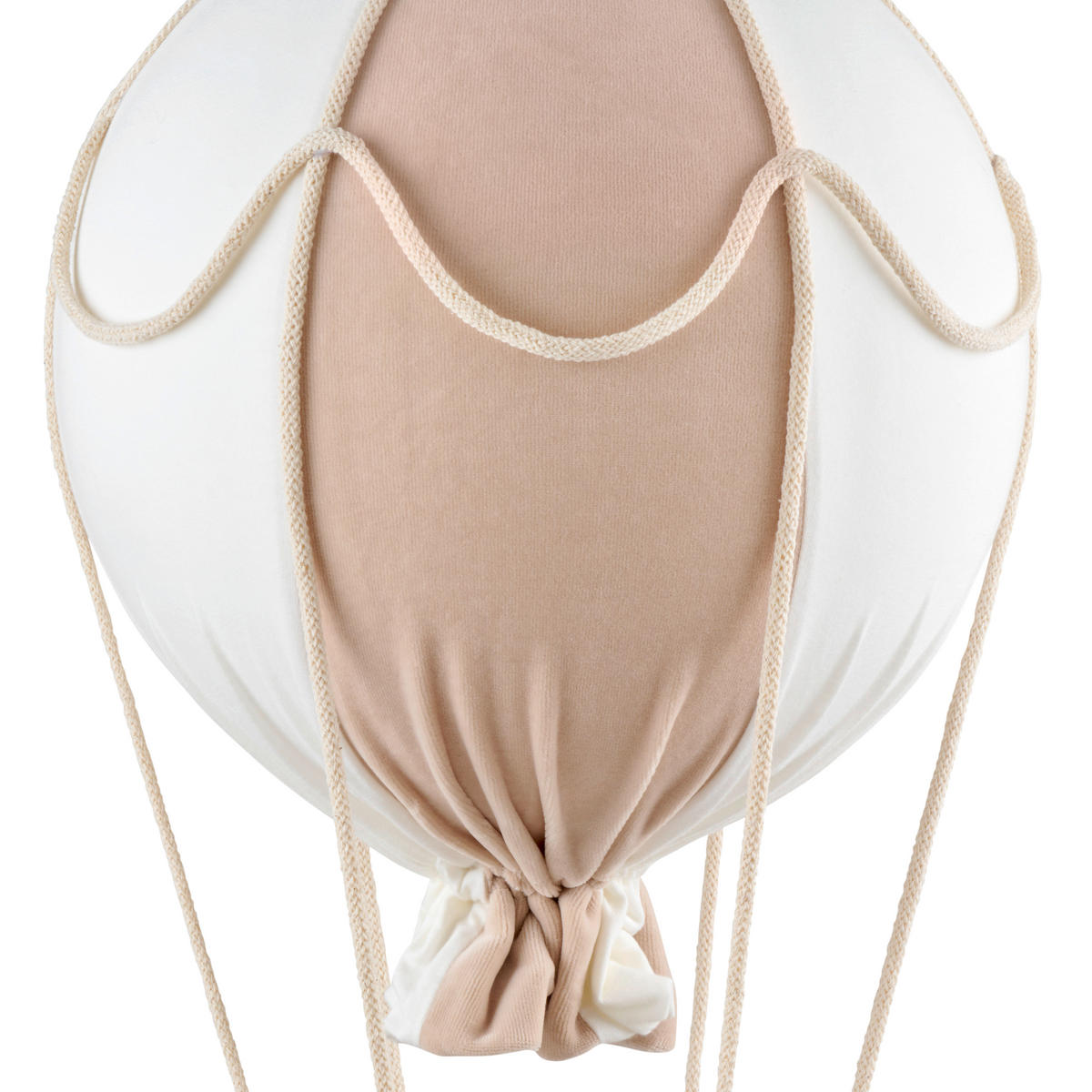 DEKOHÄNGER  - Taupe/Weiß, Trend, Textil (30cm) - Patinio