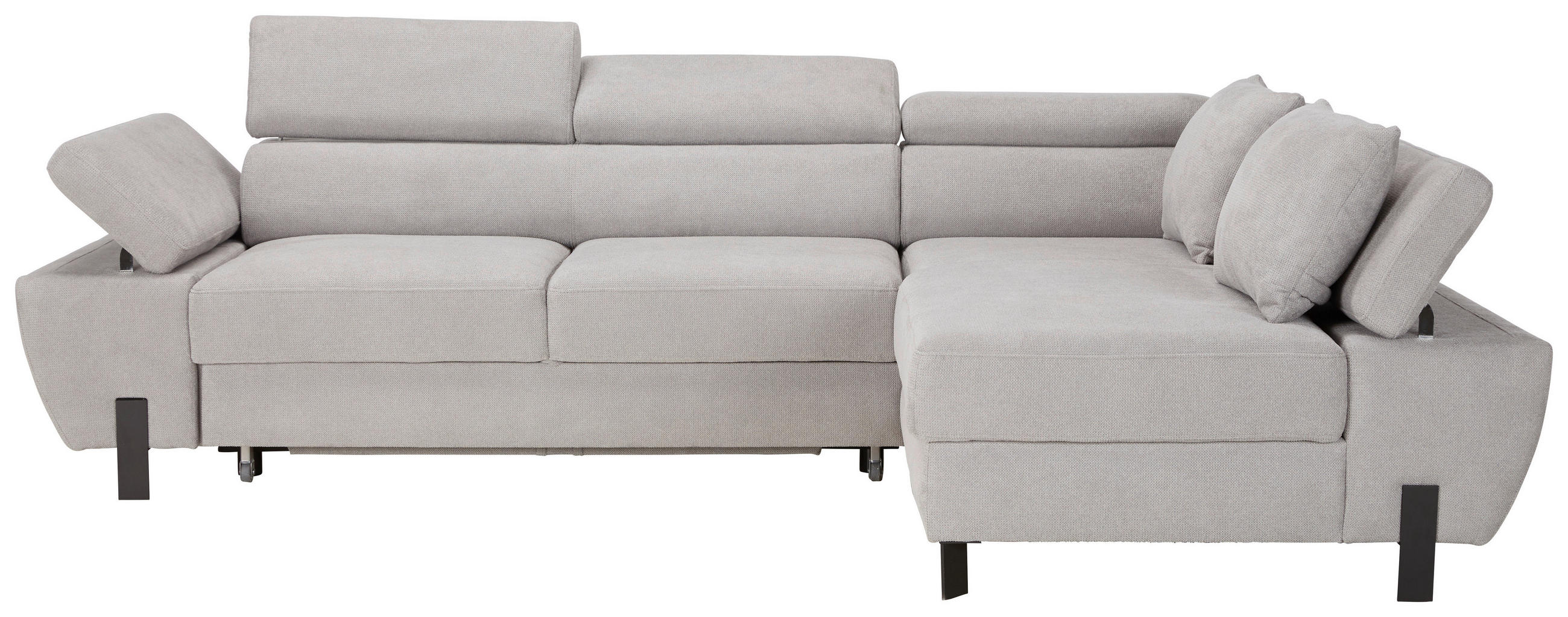 HÖRNSOFFA i vävt tyg grå  - ljusgrå/svart, Modern, metall/trämaterial (277/189cm) - MID.YOU