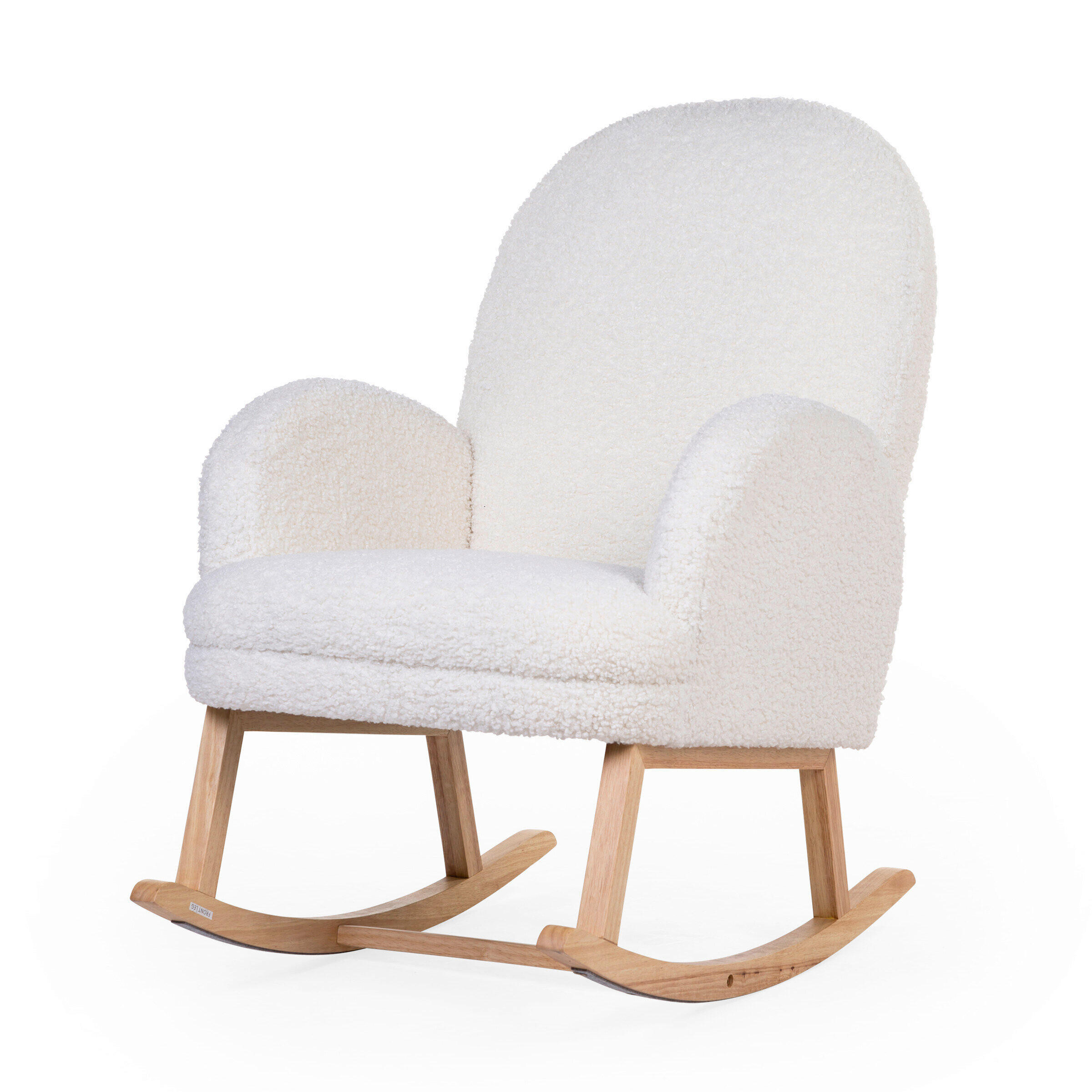 SCHAUKELSTUHL in Teddystoff Weiß  - Weiß, Basics, Holz/Textil (71/86/97,5cm) - Childhome