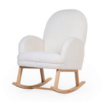 SCHAUKELSTUHL in Teddystoff Weiß  - Weiß, Basics, Holz/Textil (71/86/97,5cm) - Childhome