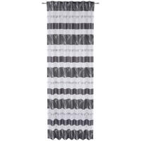 GARDINLÄNGD halvtransparent  - svart, Klassisk, textil (140/255cm) - Novel