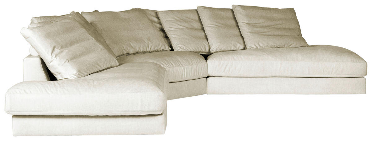 SOFFA i beige  - beige, Klassisk, metall/trä (320/81/320cm) - Novel