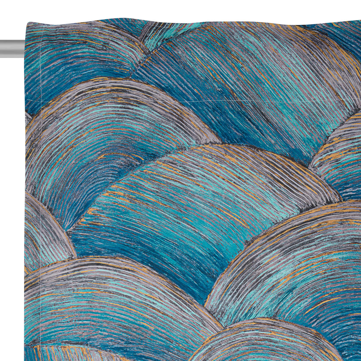 FERTIGVORHANG  blickdicht  140/245 cm   - Blau/Goldfarben, Design, Textil (140/245cm) - Ambiente