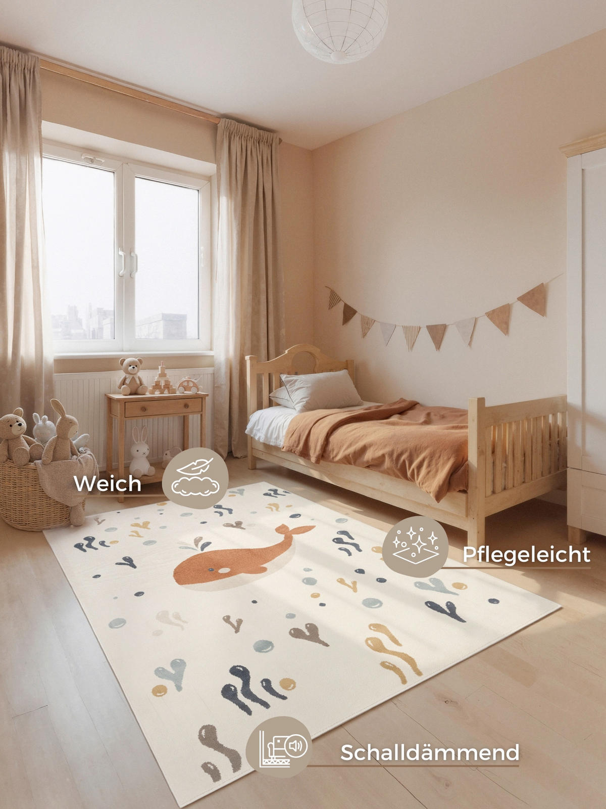 KINDERTEPPICH 120/170 cm Adventures Wal  - Multicolor/Creme, Design, Kunststoff/Textil (120/170cm) - Hanse Home