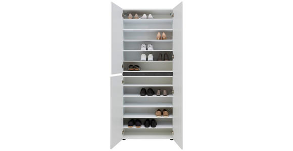 SCHUHSCHRANK 80,1/200/34 cm - Anthrazit/Weiß, Design (80,1/200/34cm) - Voleo
