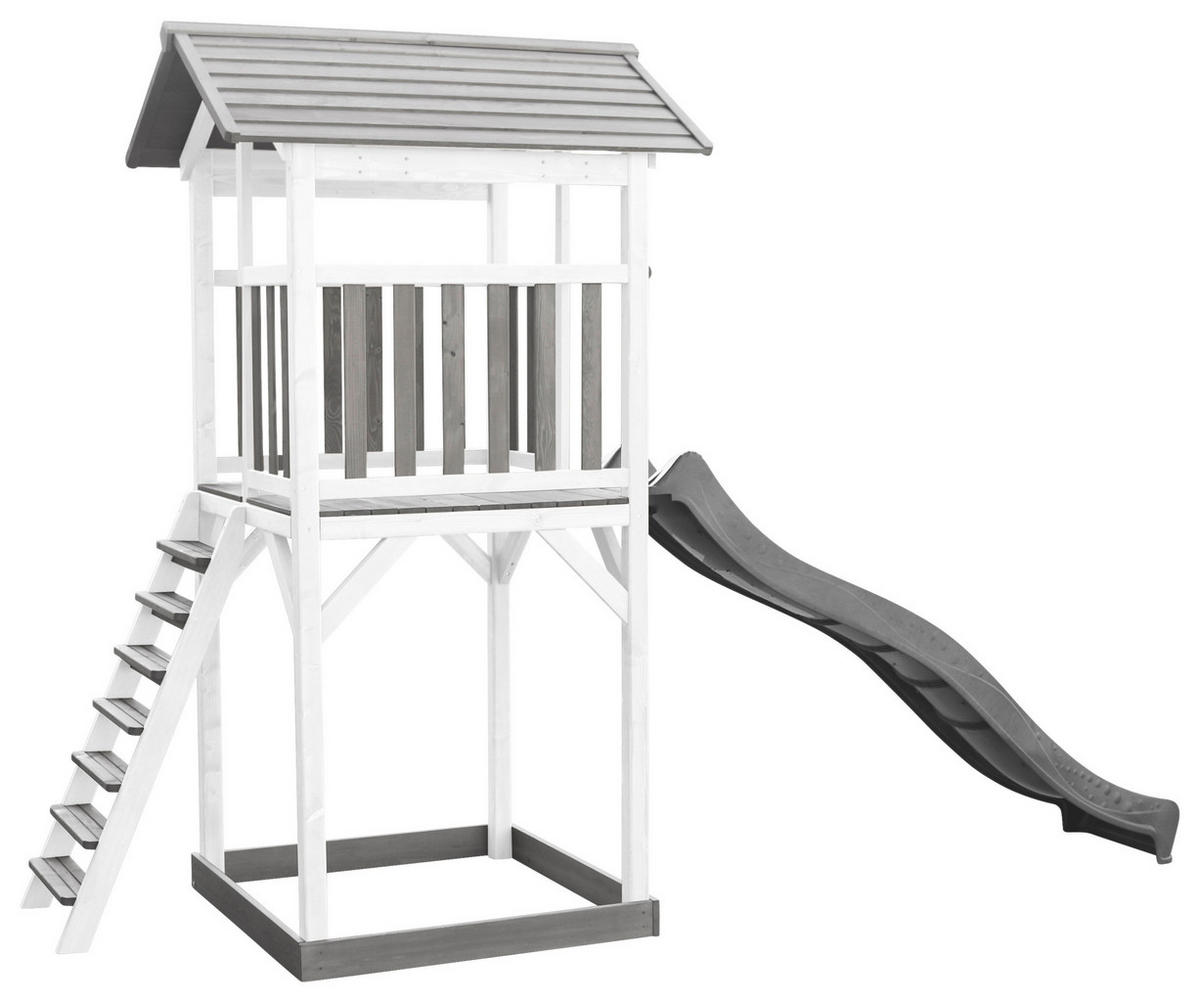 SPIELTURM 111,2/241,9/349 cm  - Weiß/Grau, KONVENTIONELL, Holz/Kunststoff (111,2/241,9/349cm) - Ambia Garden