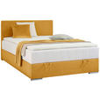 BOXBETT 120/200 cm  in Currygelb  - Chromfarben/Currygelb, KONVENTIONELL, Kunststoff/Textil (120/200cm) - Carryhome