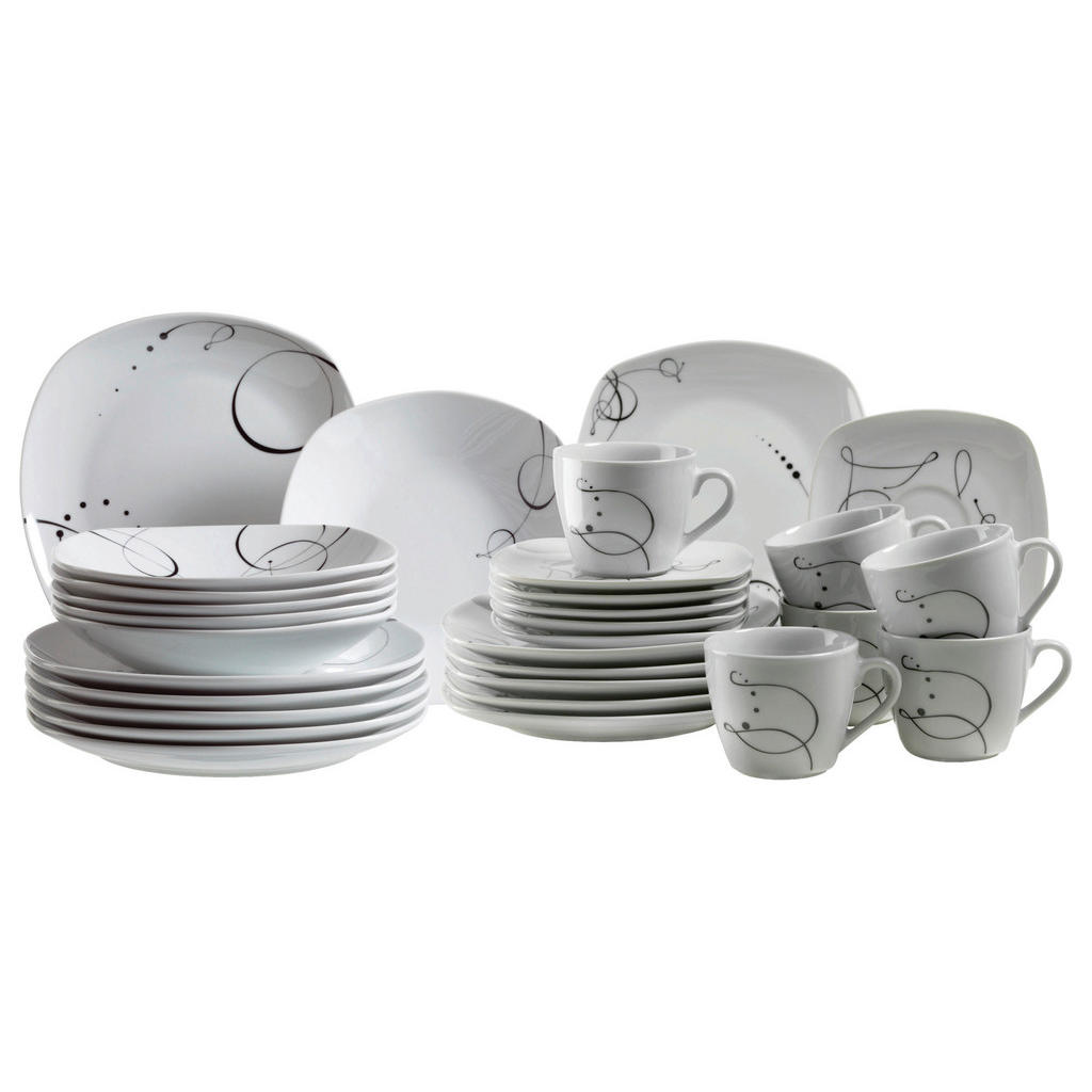 Kombiservice Chanson Keramik 6 Personen Geschirr Set